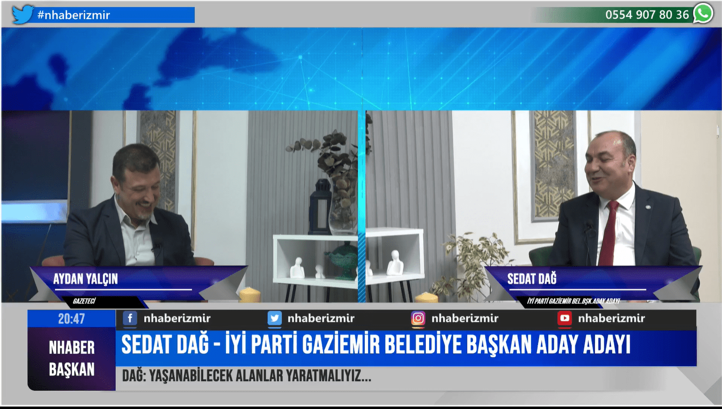 Nhaber Başkan programına konuk