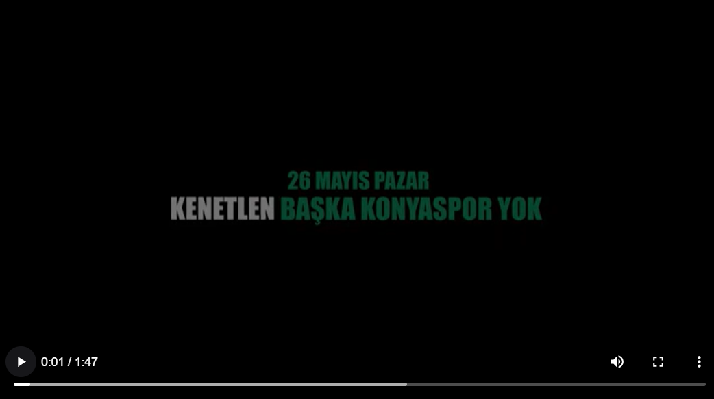 Konyaspor’un maç öncesi hazırladığı video…