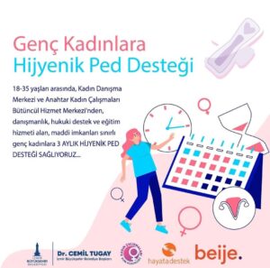 Büyükşehir’den hijyenik ped desteği