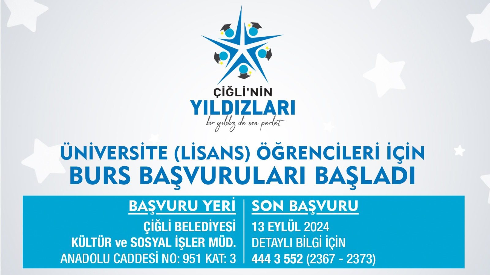 Çiğli’de Üniversite Burs Başvuruları başladı