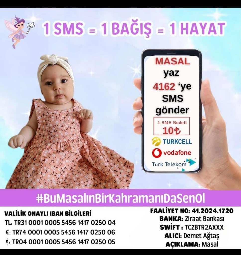 SMA Hastası Masal’ın Mücadelesi İçin Başlatılan Kampanya Destek Bekliyor