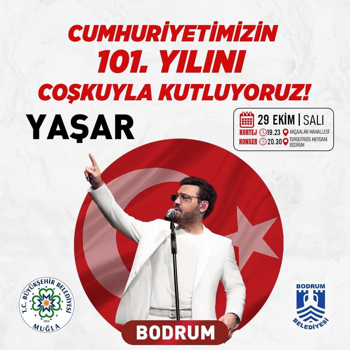 Cumhuriyet’in 101.Yaşı Muğla’da Coşkuyla Kutlanıyor