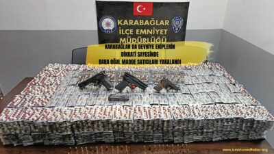 İZMİR KARABAĞLAR DA DEVRİYE EKİPLERİNİN DİKKATİ SAYESİNDE BABA – OĞUL MADDE SATICILARI YAKALANDI