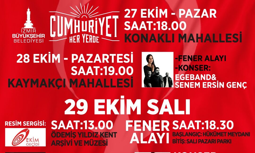 Cumhuriyetin 101. yılı Ödemiş’te