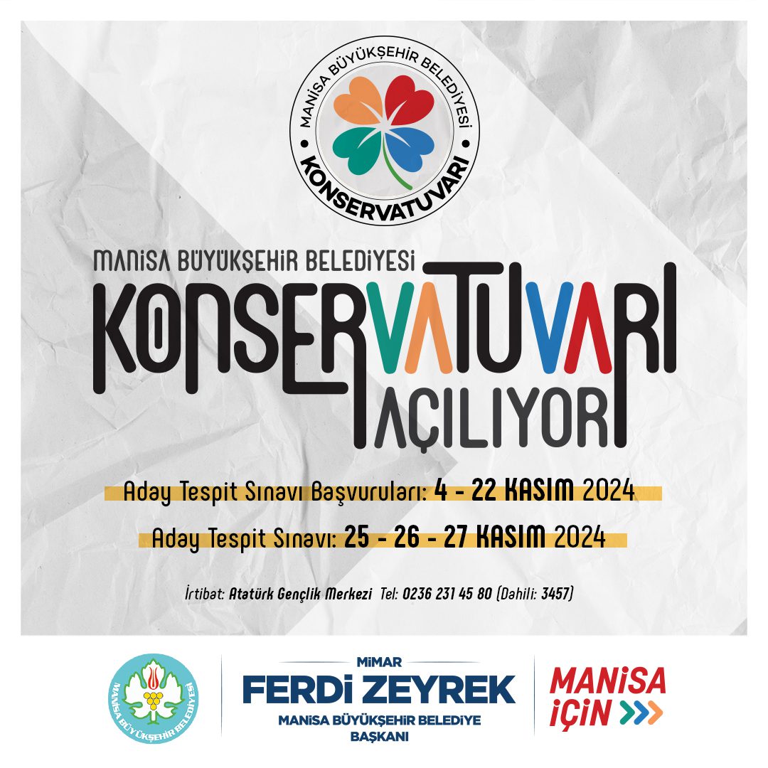 Manisa Büyükşehir Belediyesi Konservatuvarı Yeteneklerini Arıyor