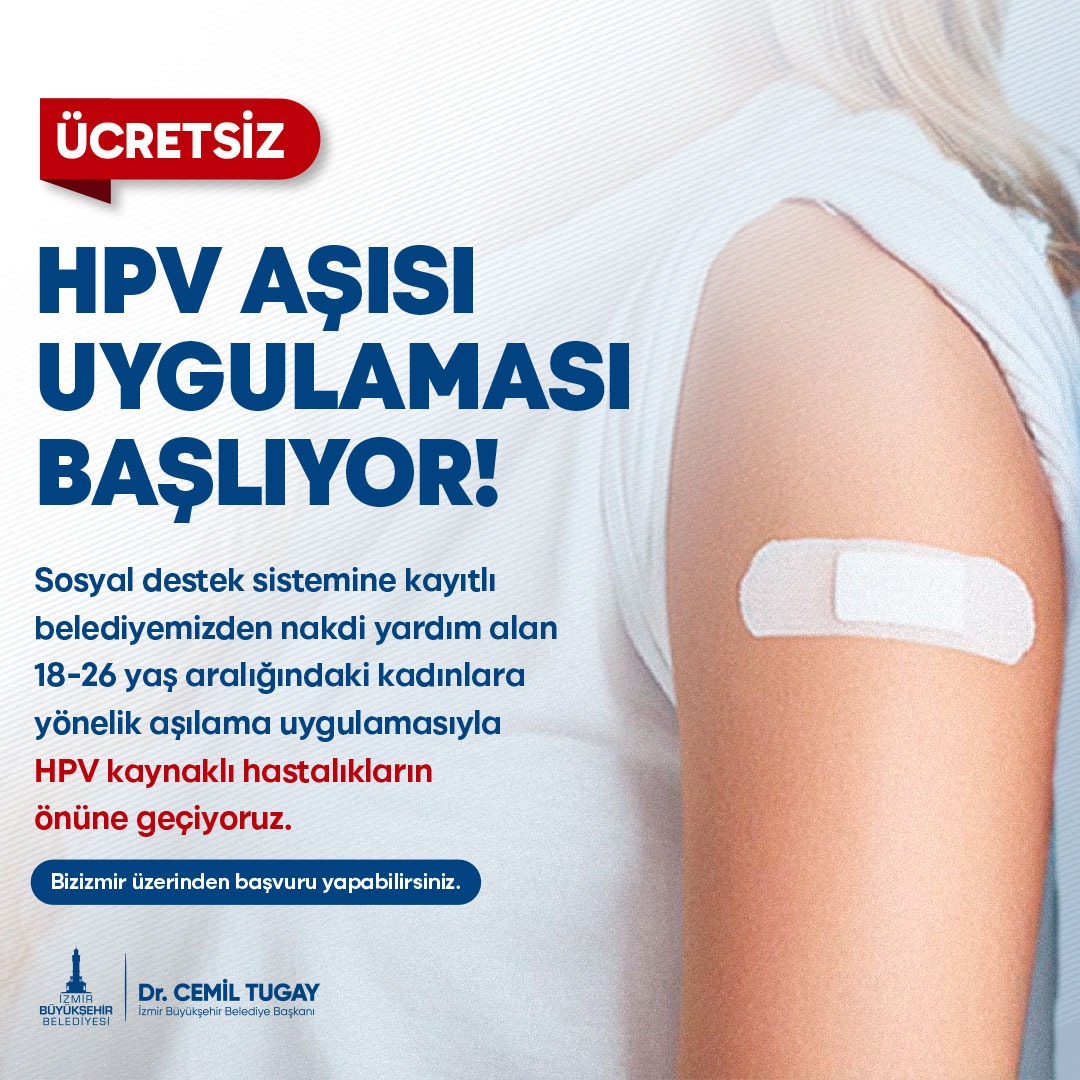 Büyükşehir’in ücretsiz HPV aşısı için başvurular başladı