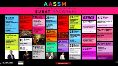 İzmir Büyükşehir Belediyesi Ahmed Adnan Saygun Sanat Merkezi (AASSM) şubat