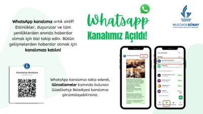 Güzelbahçe Belediyesi, WhatsApp Kanalı hizmete başladı. WhatsApp’da kanal açan Güzelbahçe